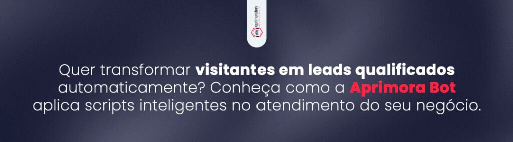 Quer transformar visitantes em leads qualificados automaticamente? Conheça como a Aprimora Bot aplica scripts inteligentes no atendimento do seu negócio.